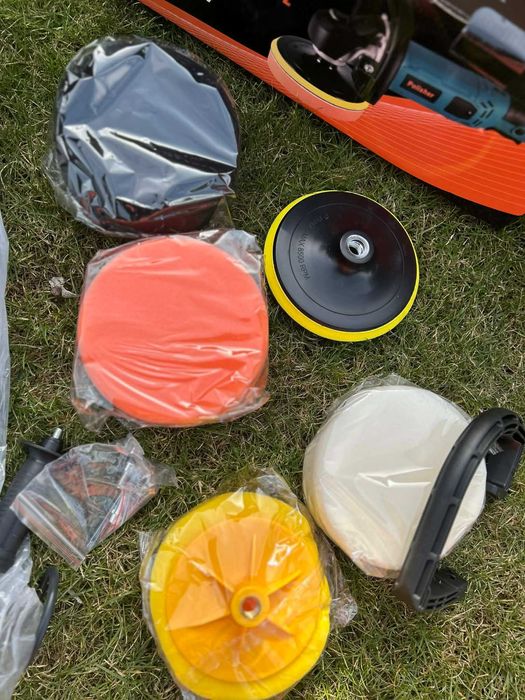 ZESTAW Polerka Samochodowa 2600W + Pady Polerskie GRATIS NOWE MOCNA