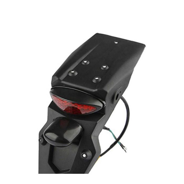 Guarda-lamas traseiro universal com luz LED e suporte para matrícula