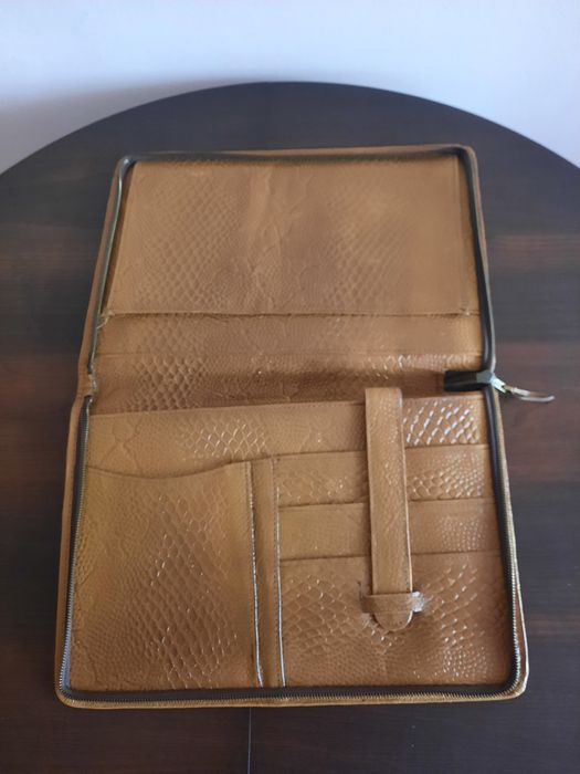 Папка кожаная СССР Тиснёная кожа