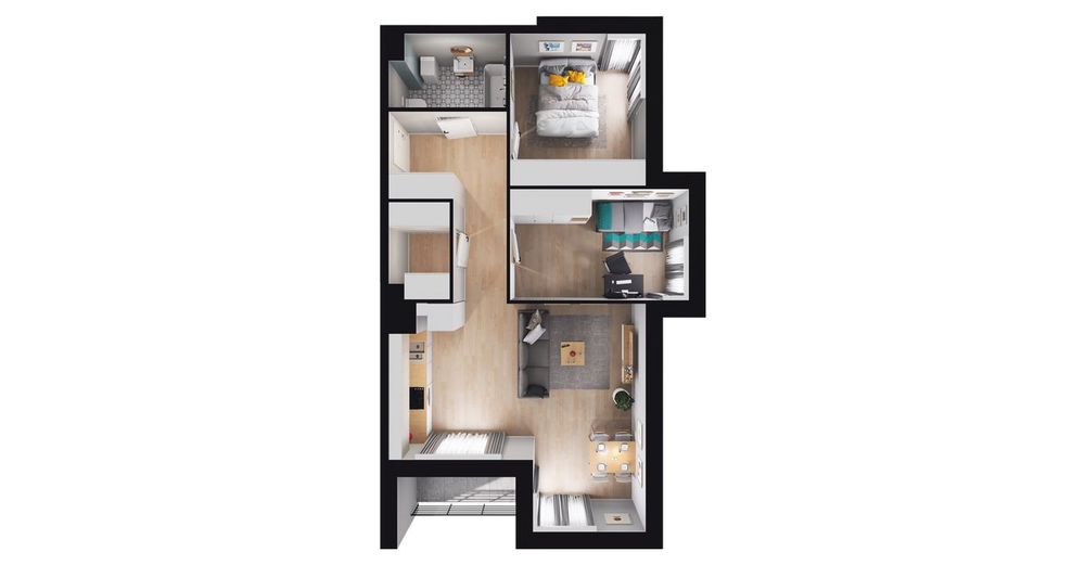 3-pokojowe mieszkanie 65m2 + loggia
