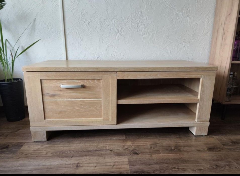 Komoda dębowa pod telewizor,szafka RTV, na buty 130 cm