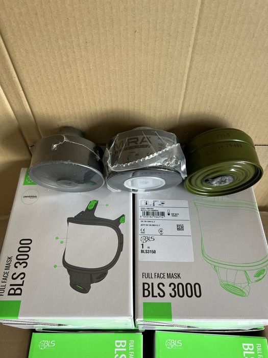 Маска Протигаз BLS 3150 Панорамна Повнолицева Респіратор Фільтр Захист