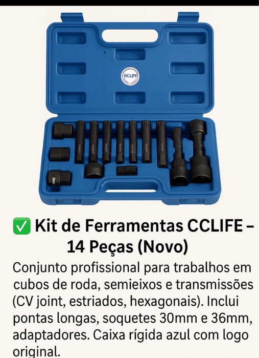 Conjunto profissional. Ferramentas CCLIFE