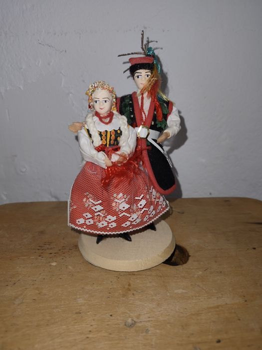 Lalki regionalne caba para regionalna 12 cm rękodzieło hand made