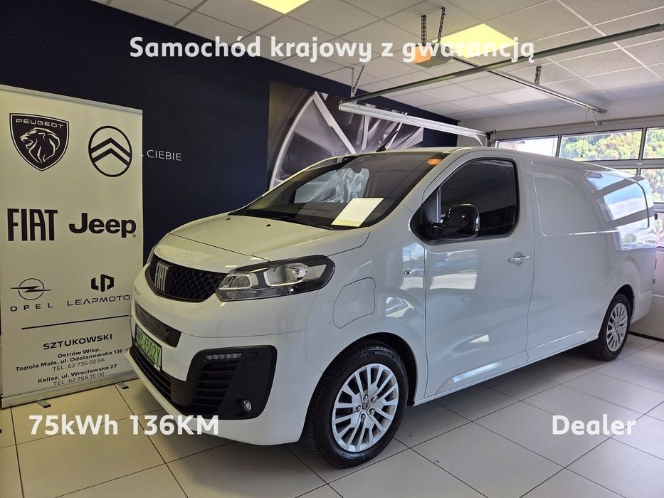 Fiat Scudo  FIAT e-SCUDO 75kWh MaxiEasy 3os. 136KM SalonPL Gwarancja Dealer Vat