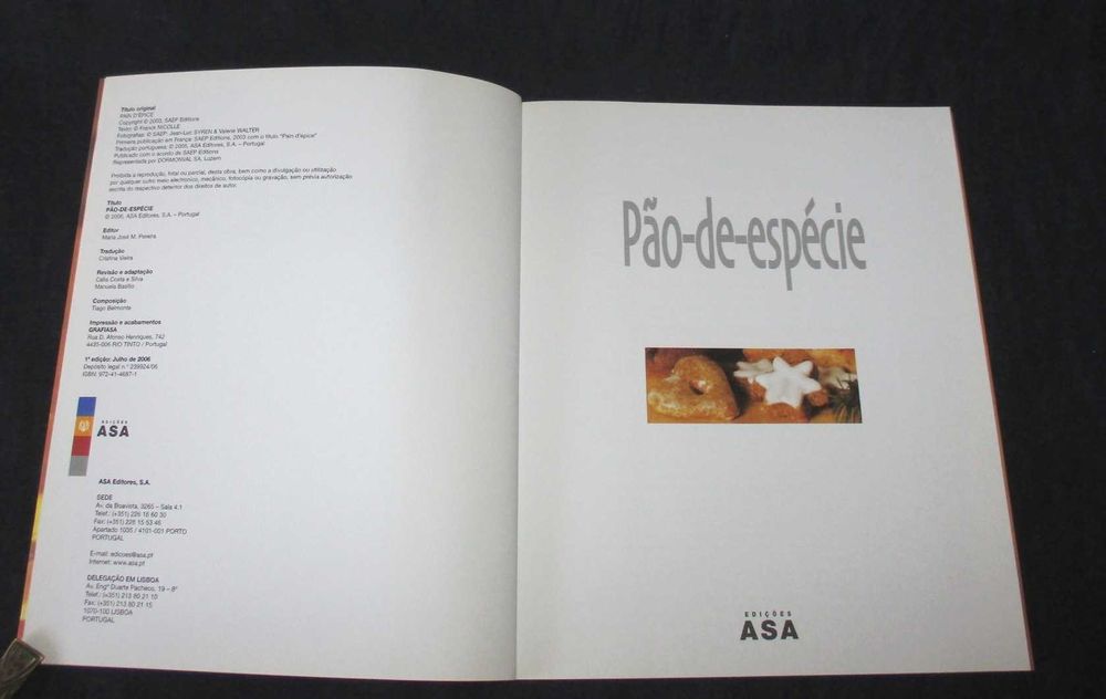 Livro Pão-de-Espécie Franck Nicolle Asa