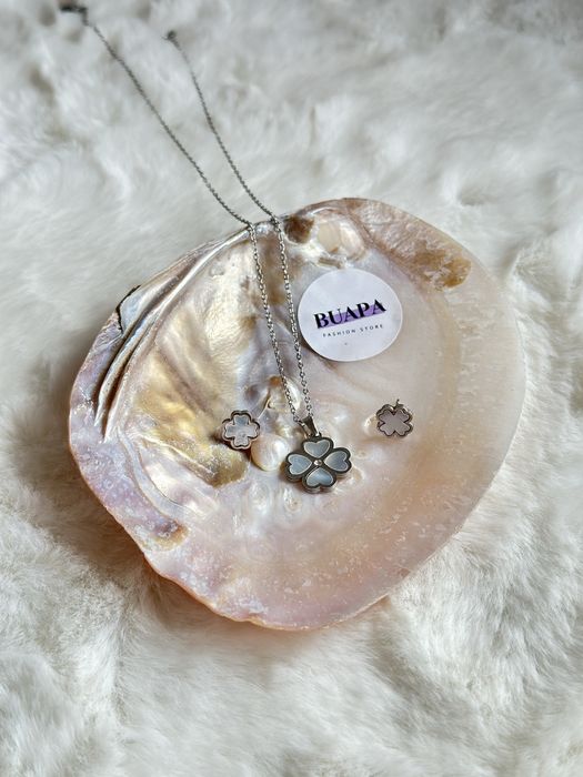 Colar e Brincos Trevo