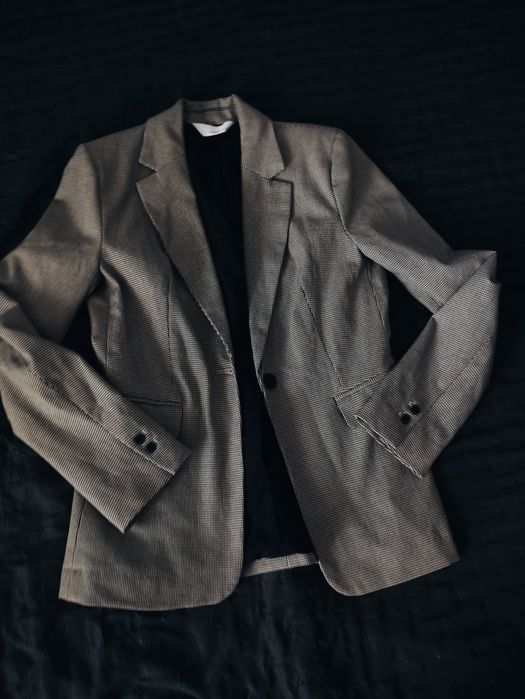 Camaieu 36 jak nowa wiralowa marynarka pepitka