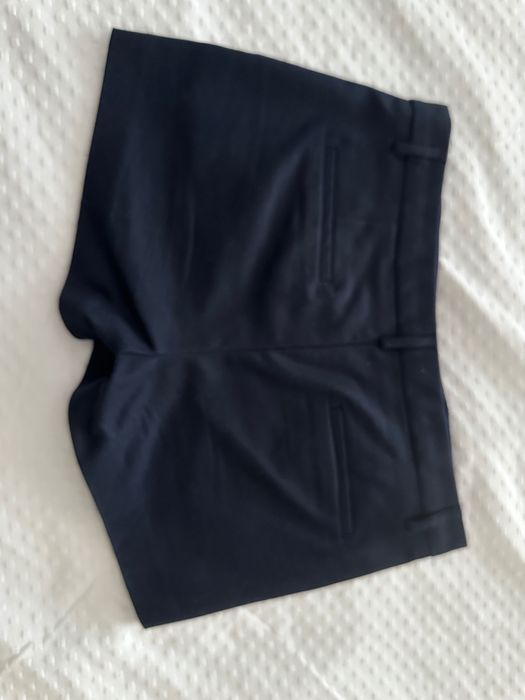 Calções azul marinho, tecido formal, zara