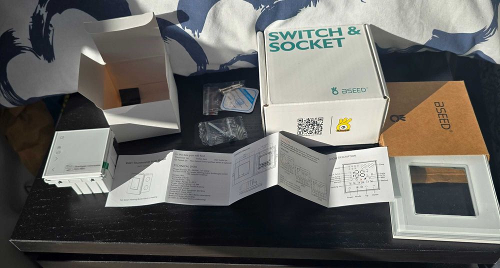 BSEED - WIFI - Termostato elétrico touch Google Home, Alexa, Tuya