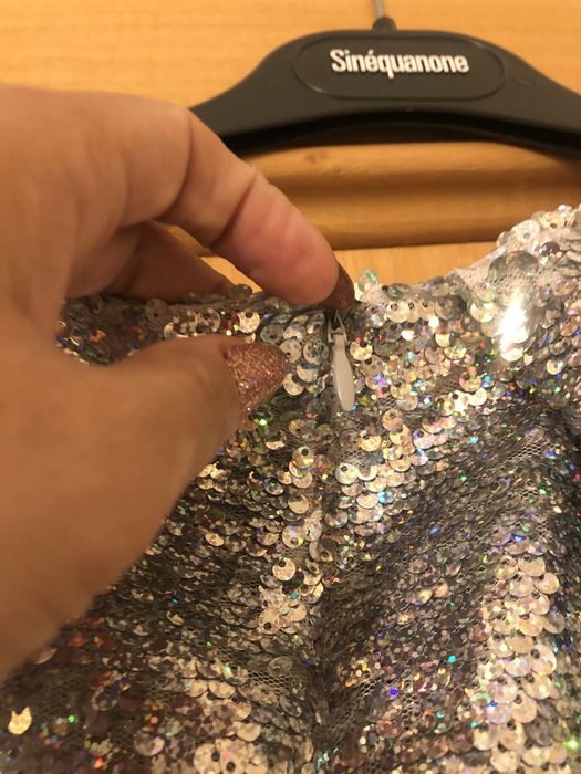 Vestido Zara prateado