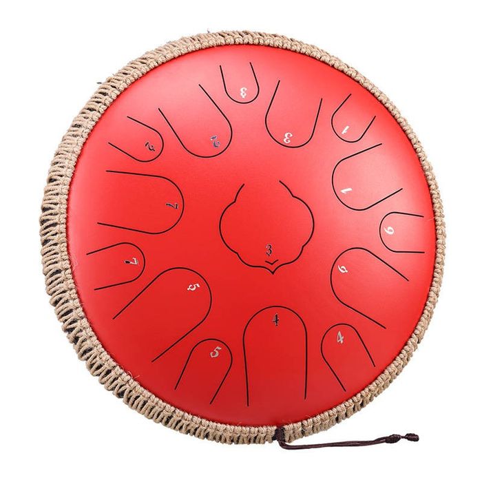 Hluru - Lotus tongue drum 14" 15 tonów Red