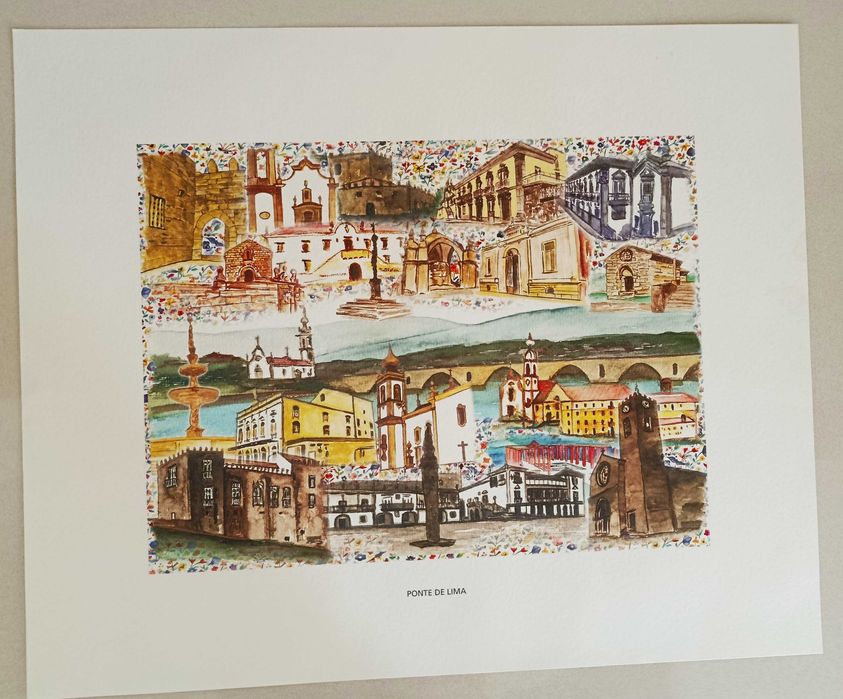 Gravura Cidade Ponte de Lima
