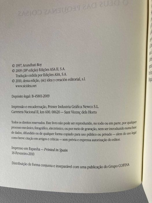 O Deus das Pequenas Coisas, de Arundhati Roy