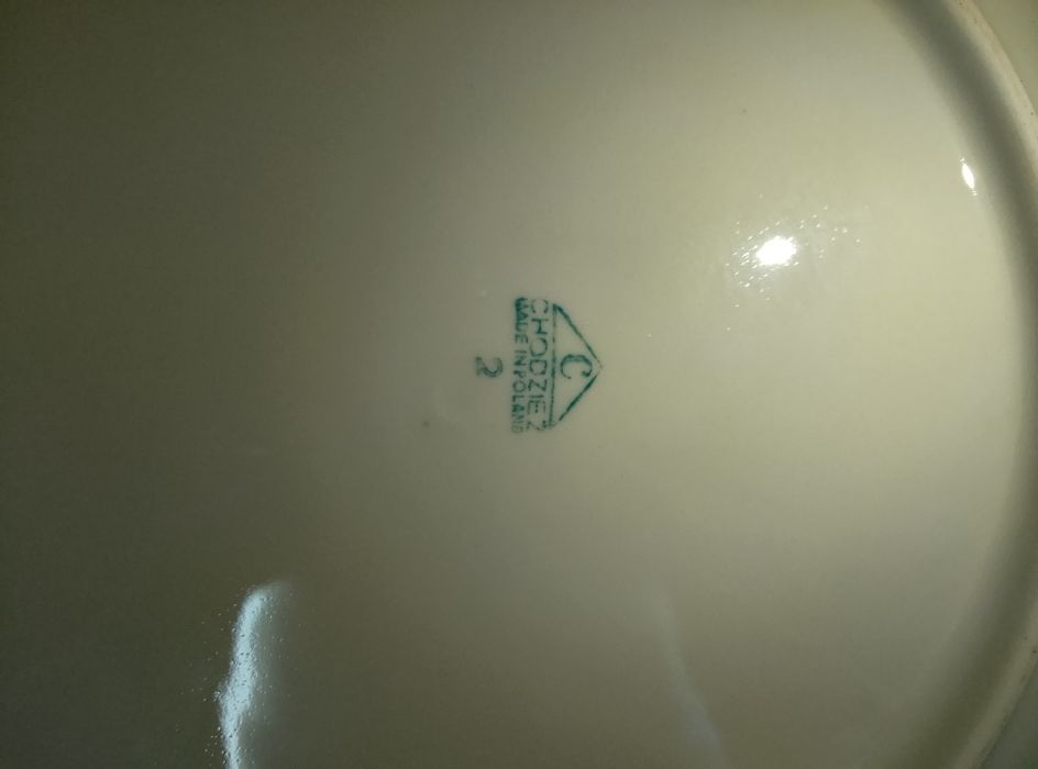 Talerz płaski płytki głęboki stara porcelana PRL Chodzież