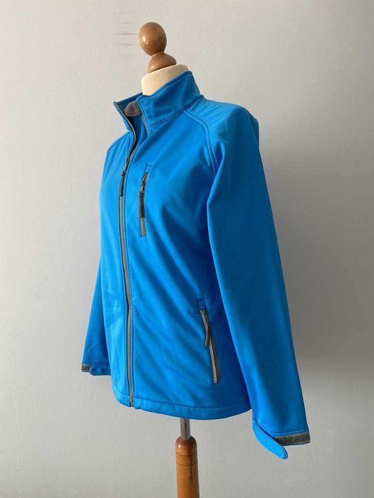 Bluza softshell kurtka sportowa trekkingowa niebieska polar M