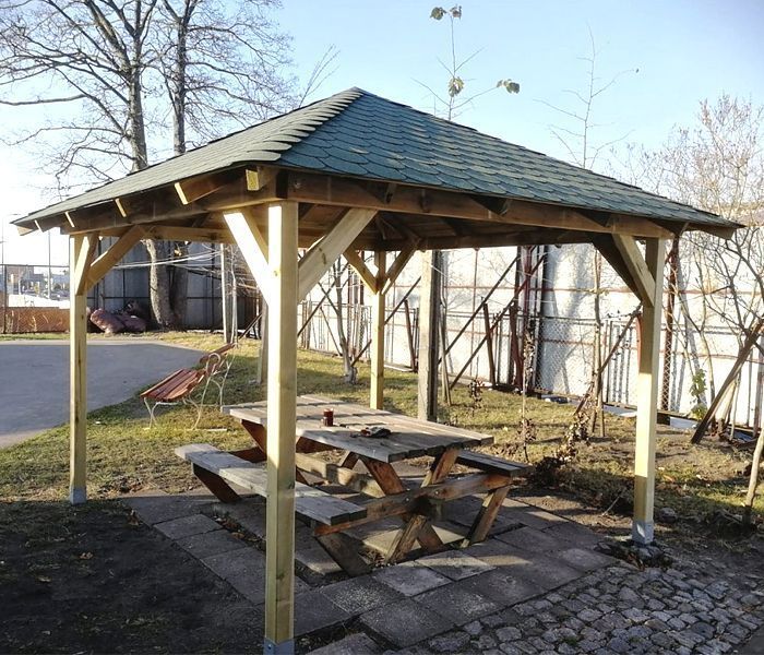 Altana ogrodowa Merida 354x354cm słupki 90x90 mm