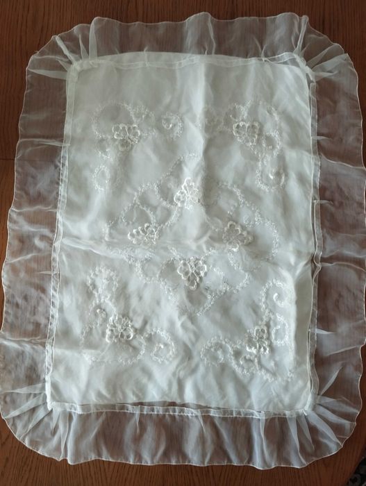 Narzutka/kapka na becik  CHRZEST