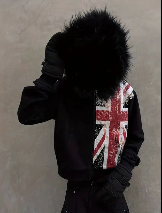opium zip hoodie с мехом
