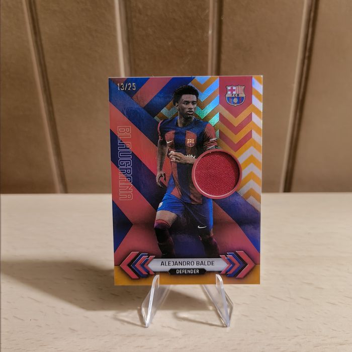 Alejandro Balde Blaugrana Relic Card /25 Barcelona Team Set