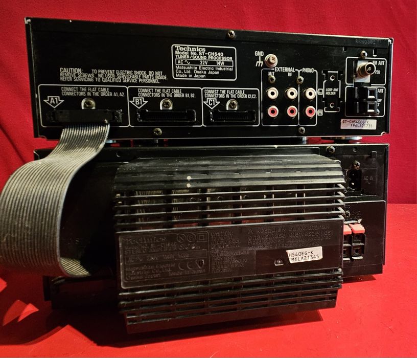 Wieża Technics z pilotem Karaoke