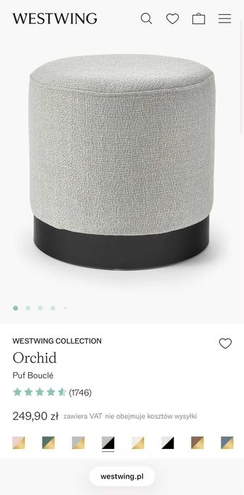 Puf Bouclé Orchid - Westwing