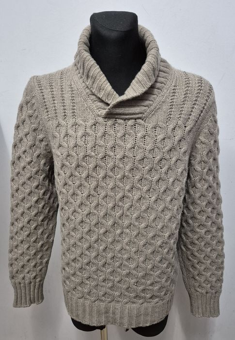 BALDESSARINI roz. 52 L męski sweter premium wełna + kaszmir