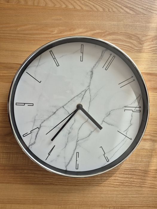 Zegar ścienny 30cm marmurkowy