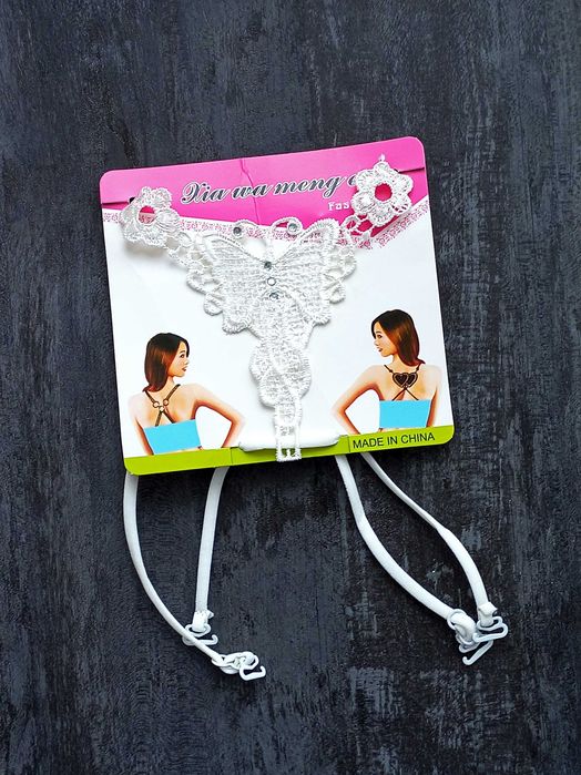 З'ємні бретелі з мереживною вставкою Метилик съемные бретельки