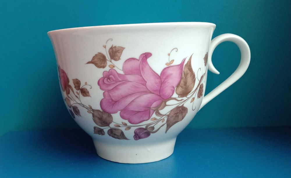 Большая чашка, чашечка «Роза». Объем 500 мл. СФЗ. Посуда СССР. Раритет ...