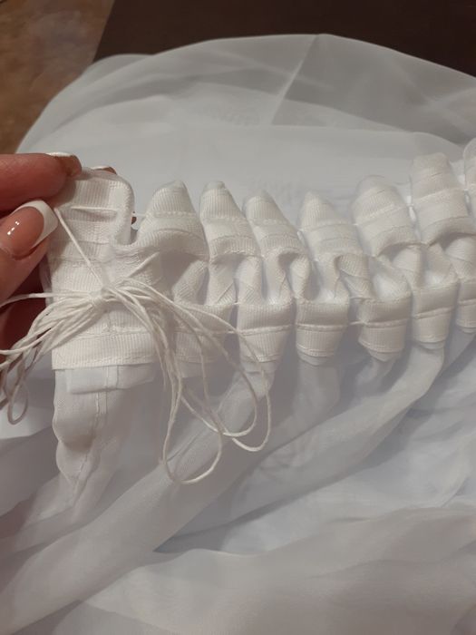 Тюль із шифона нова, білосніжна 6×2.80 Нова!