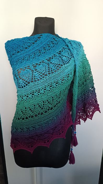 Szydełkowa chusta India - rękodzieło