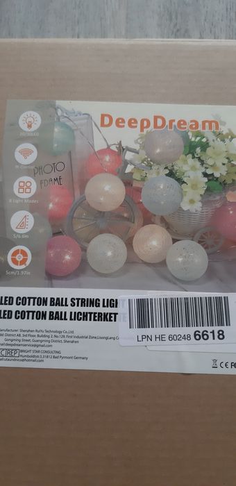 Lampki led 30szt kule cotton