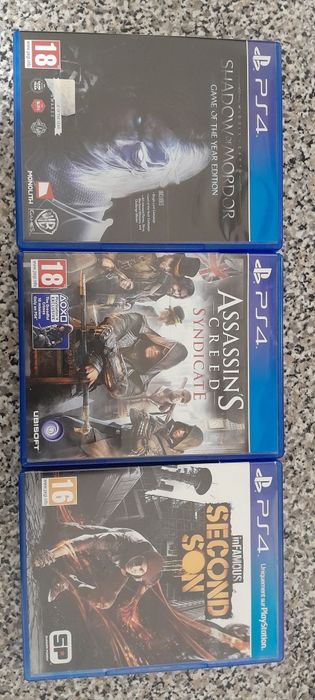 Infamous second son/Assassins creed syndicate/Shadow of mordor Ps4