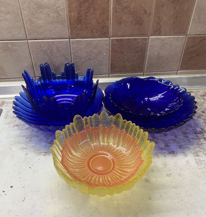 Салатники Цветное стекло посуда СССР