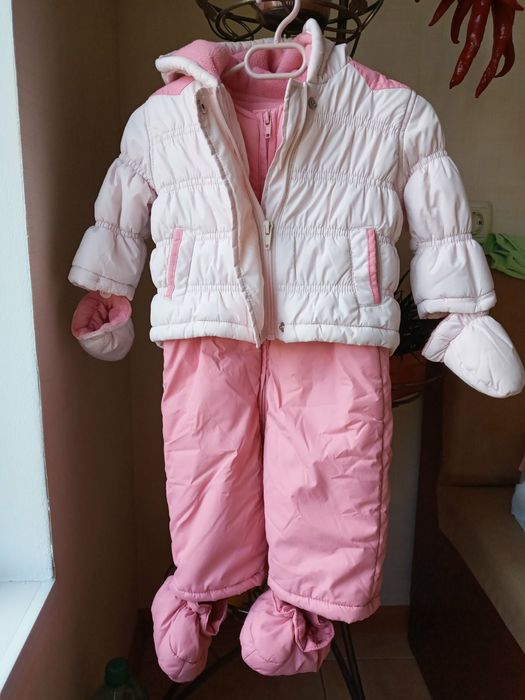 Осенне-весенний комплект для девочки 6 мес. Комбинезон плюс куртка