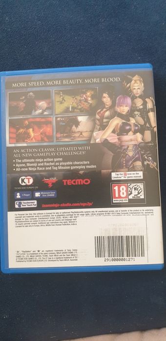 PS Vita Ninja Gaiden Sigma 2 + plus