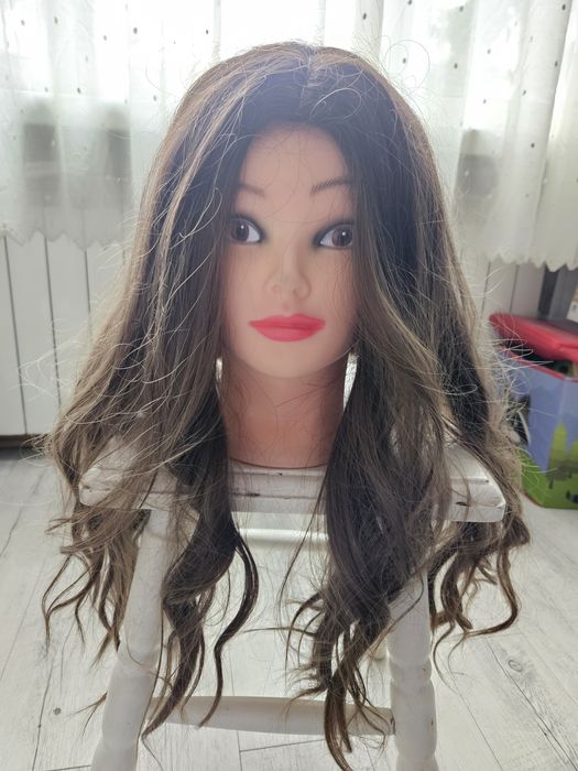 Peruka długi skrętny włos