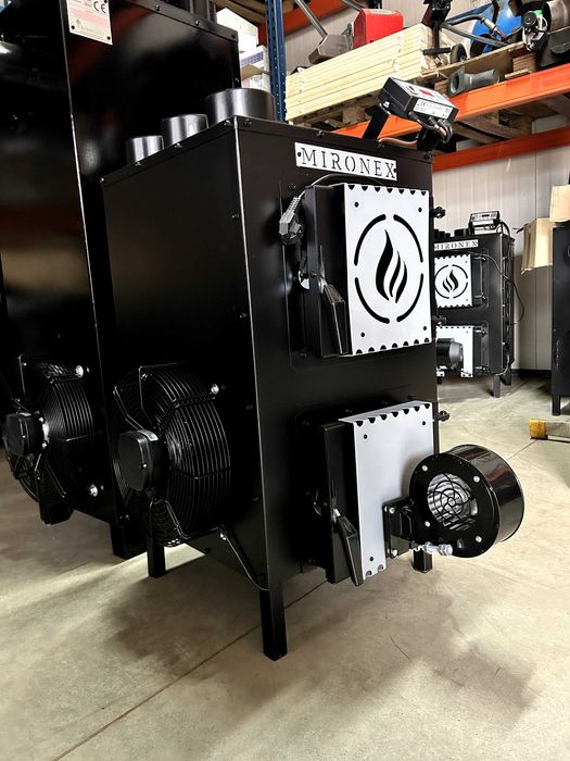 Piec nadmuchowy  25kW – mocny piec z okładziną szamotową , do 200m2