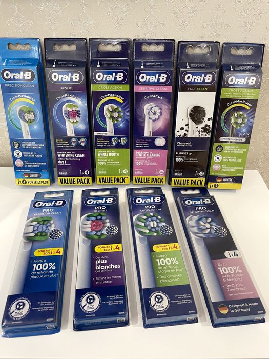 Насадки Sensitive. Та всі інші види Оригінальних насадок Oral-B Braun