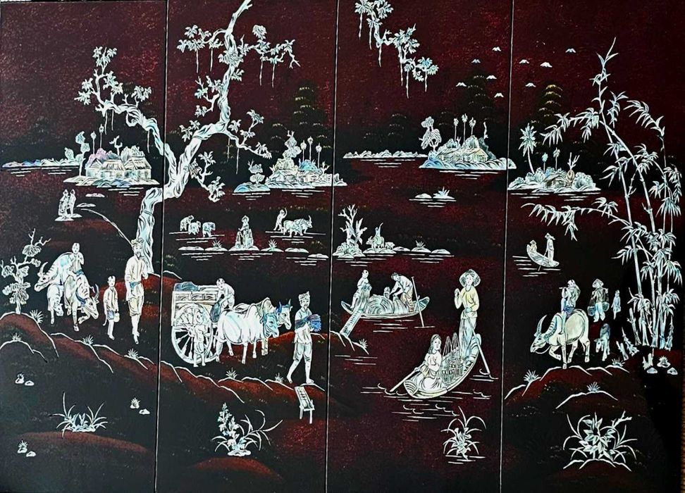 Lacquered and Mother-of-Pearl Panels