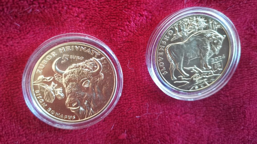 Moedas Eslováquia - coleção da Fauna