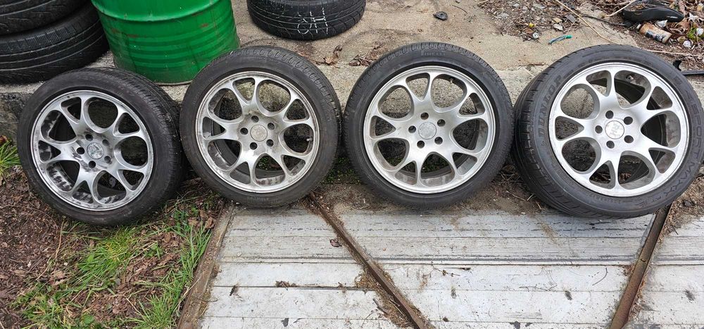 Felgi aluminiowe Koła RH Tecnic AE807535 17" 8Jx17H2 ET35 5x112 opony Pirelli Cinturato P7 225 45 R17 Audi VW Seat Skoda Mercedes