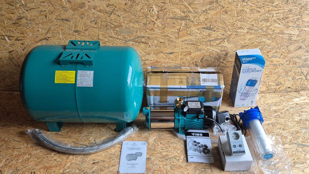 Hydrofor pompa do wody studni IBO MHI 1300 zbiornik 100l