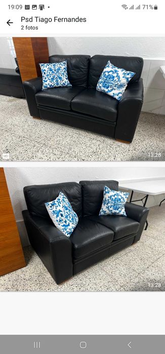 Dois Sofás  Pele Genuína