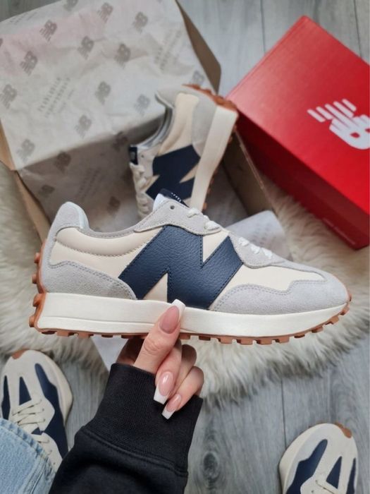 РОЗПРОДАЖ! New Balance 327 White/ Grey/Navy | 37 38 39 40 41