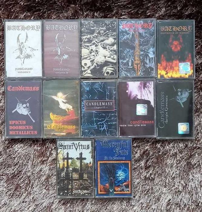 Kasety oryginalne metal, Bathory,Mercyful Fate,Candlemass,Saint Vitus