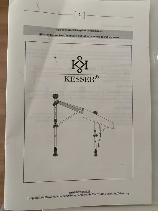 Toldo para Varanda, extensível com manivela - Novo