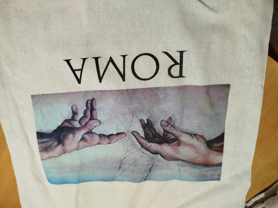 Saco Tote de algodão beje