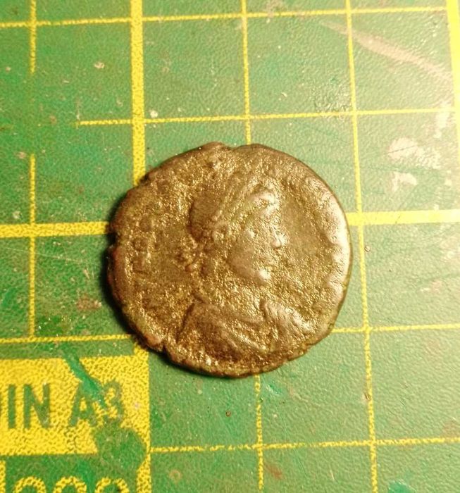 Moeda romana  do Imperador Teodosio